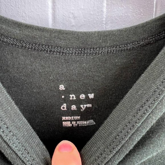 Target A New Day Cotton Fitted Long Sleeve Basic Shirt Size M - Picture 4 of 4